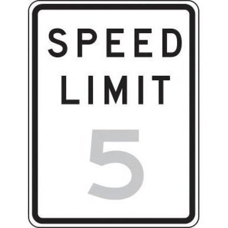 Accuform TRAFFIC SIGN SPEED LIMIT  24 in  X 18 in FRR22435DP